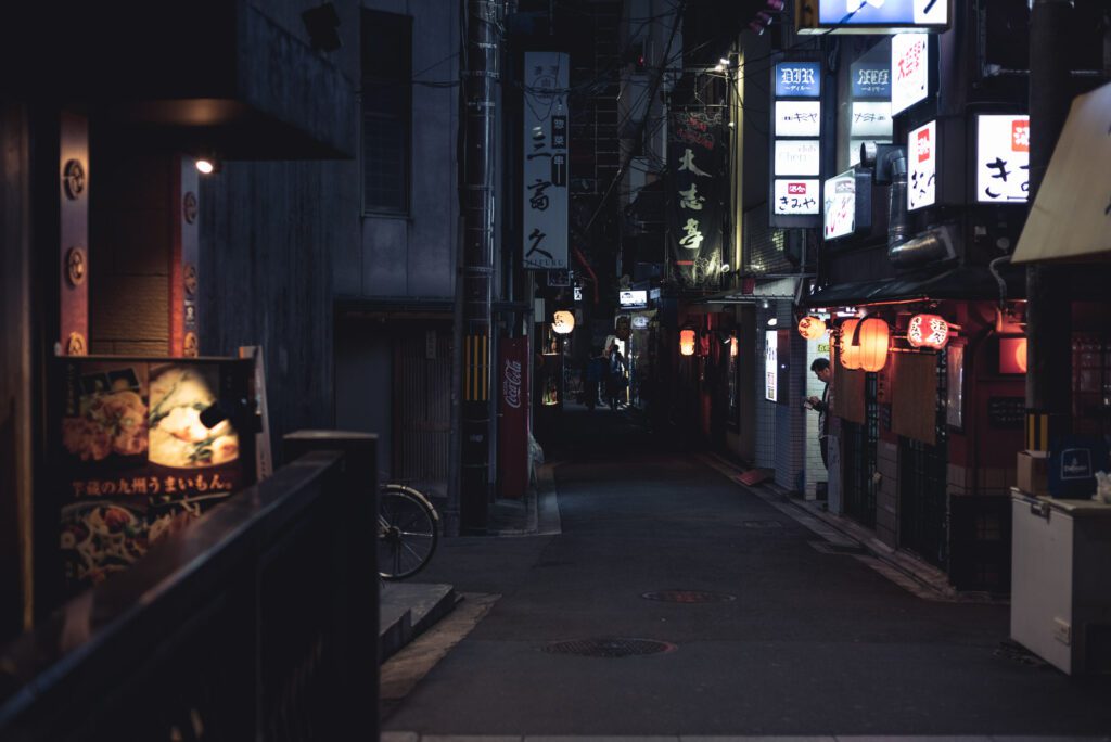 Seitenstraße in Japan 